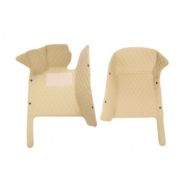 Purchase Beige Luxury Leather Diamond Car Floor Mats Purchase Beige Luxury Leather Diamond Car Floor Mats