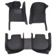Purchase Black and Black Stitching Luxury Leather Diamond Car Floor Mats Purchase Black and Black Stitching Luxury Leather Diamond Car Floor Mats