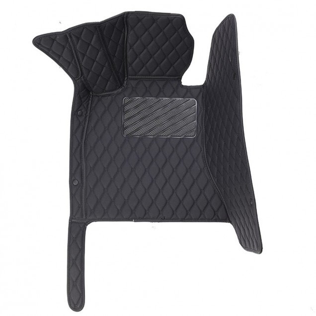 Purchase Black and Black Stitching Luxury Leather Diamond Car Floor Mats Purchase Black and Black Stitching Luxury Leather Diamond Car Floor Mats