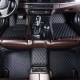 Purchase Black and Blue Stitching Luxury Leather Diamond Car Floor Mats Purchase Black and Blue Stitching Luxury Leather Diamond Car Floor Mats