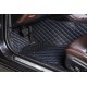 Purchase Black and Blue Stitching Luxury Leather Diamond Car Floor Mats Purchase Black and Blue Stitching Luxury Leather Diamond Car Floor Mats