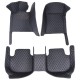 Purchase Black and Blue Stitching Luxury Leather Diamond Car Floor Mats Purchase Black and Blue Stitching Luxury Leather Diamond Car Floor Mats