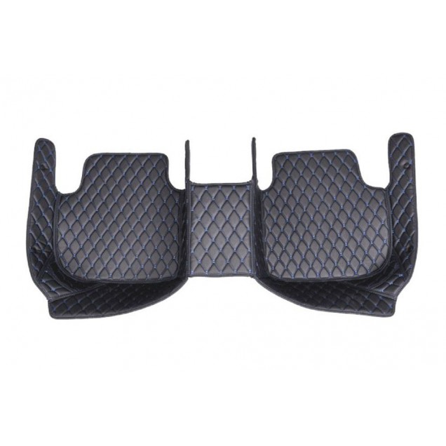 Purchase Black and Blue Stitching Luxury Leather Diamond Car Floor Mats Purchase Black and Blue Stitching Luxury Leather Diamond Car Floor Mats