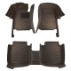 Purchase Black and Orange Stitching Luxury Leather Diamond Car Floor Mats Purchase Black and Orange Stitching Luxury Leather Diamond Car Floor Mats