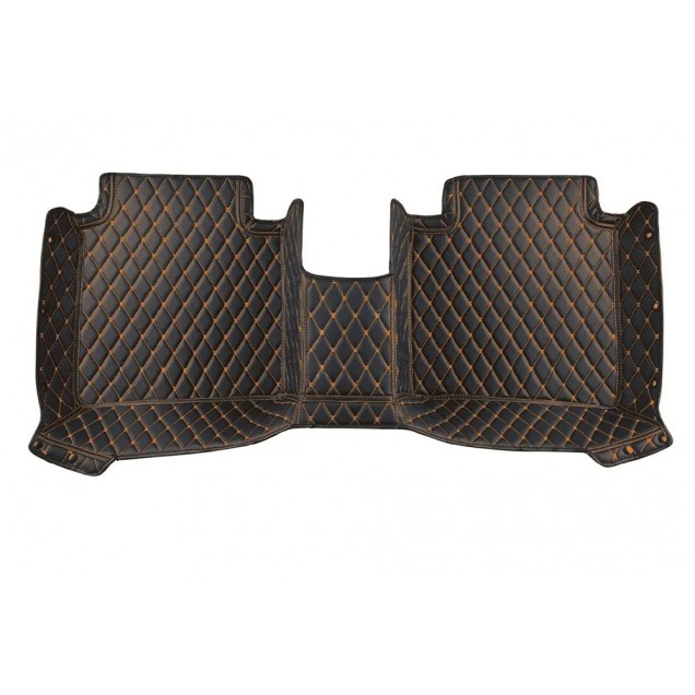 Purchase Black and Orange Stitching Luxury Leather Diamond Car Floor Mats Purchase Black and Orange Stitching Luxury Leather Diamond Car Floor Mats