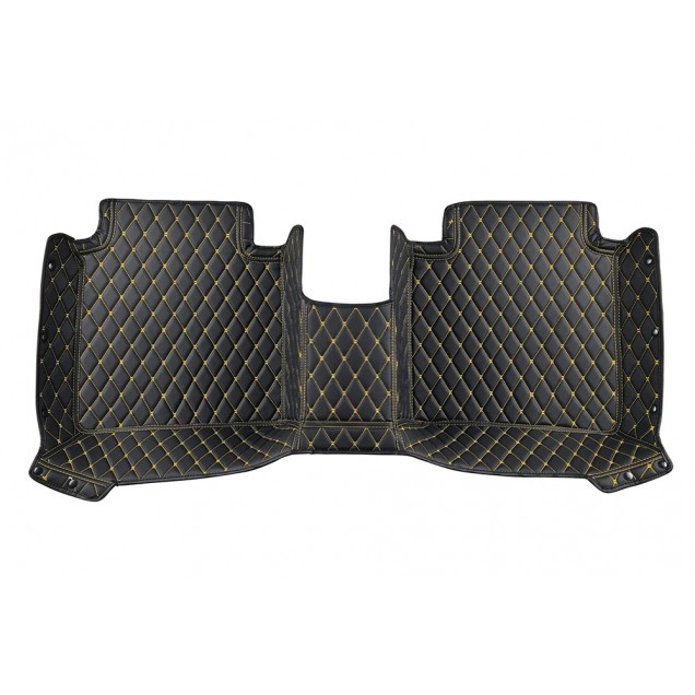 Purchase Black and Yellow Stitching Luxury Leather Diamond Car Floor Mats Purchase Black and Yellow Stitching Luxury Leather Diamond Car Floor Mats