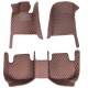Purchase Dark Brown Luxury Leather Diamond Car Floor Mats Purchase Dark Brown Luxury Leather Diamond Car Floor Mats