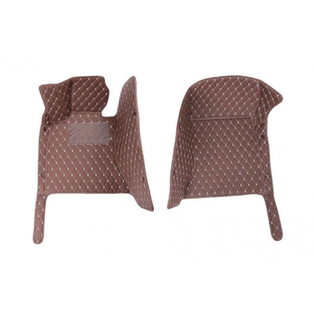 Purchase Dark Brown Luxury Leather Diamond Car Floor Mats Purchase Dark Brown Luxury Leather Diamond Car Floor Mats