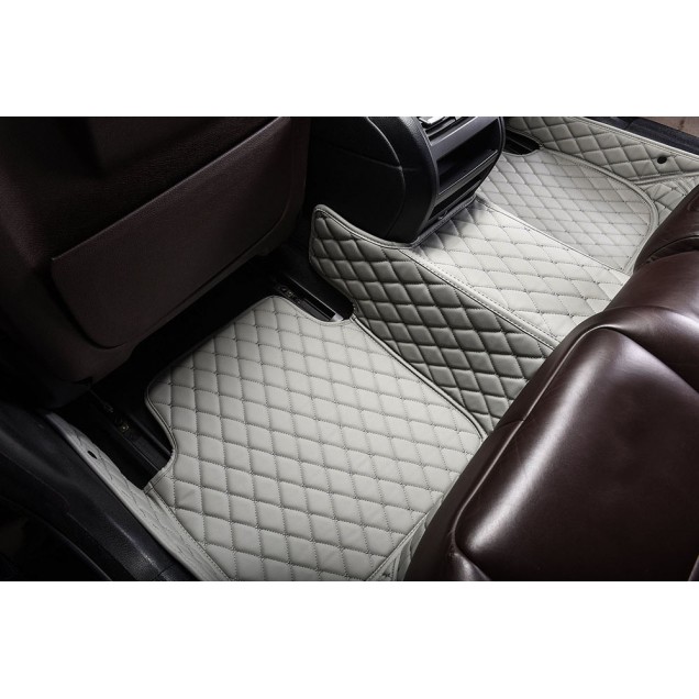 Purchase Grey Luxury Leather Diamond Car Floor Mats Purchase Grey Luxury Leather Diamond Car Floor Mats