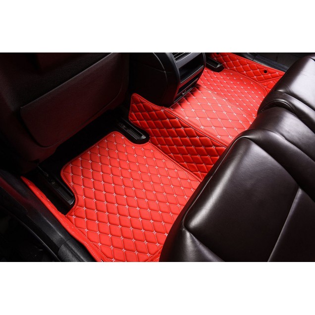 Purchase Red Luxury Leather Diamond Car Floor Mats Purchase Red Luxury Leather Diamond Car Floor Mats