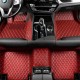 Purchase Wine Red Luxury Leather Diamond Car Floor Mats Purchase Wine Red Luxury Leather Diamond Car Floor Mats