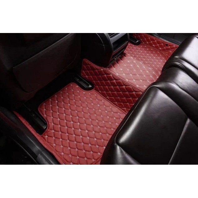 Purchase Wine Red Luxury Leather Diamond Car Floor Mats Purchase Wine Red Luxury Leather Diamond Car Floor Mats