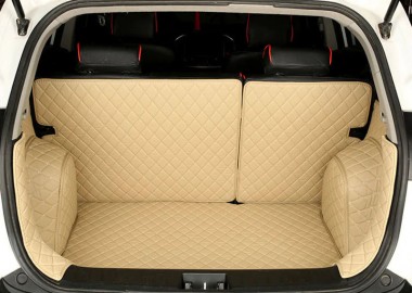 Purchase Beige Full Cover Luxury Leather Diamond Trunk Car Floor Mats