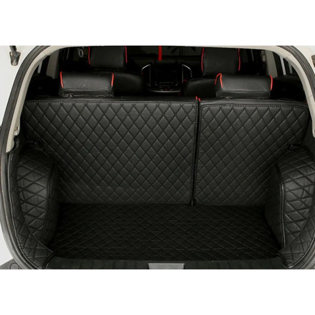 Purchase Black and Black Stitching Full Cover Luxury Leather Diamond Trunk Car Floor Mats Purchase Black and Black Stitching Full Cover Luxury Leather Diamond Trunk Car Floor Mats