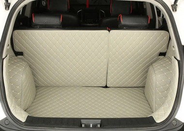 Purchase Grey Full Cover Luxury Leather Diamond Trunk Car Floor Mats