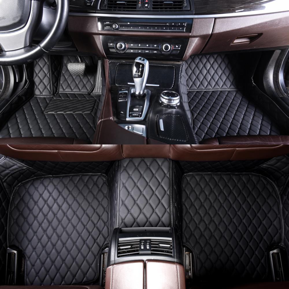 Purchase Black and Black Stitching Luxury Leather Diamond Car Mats