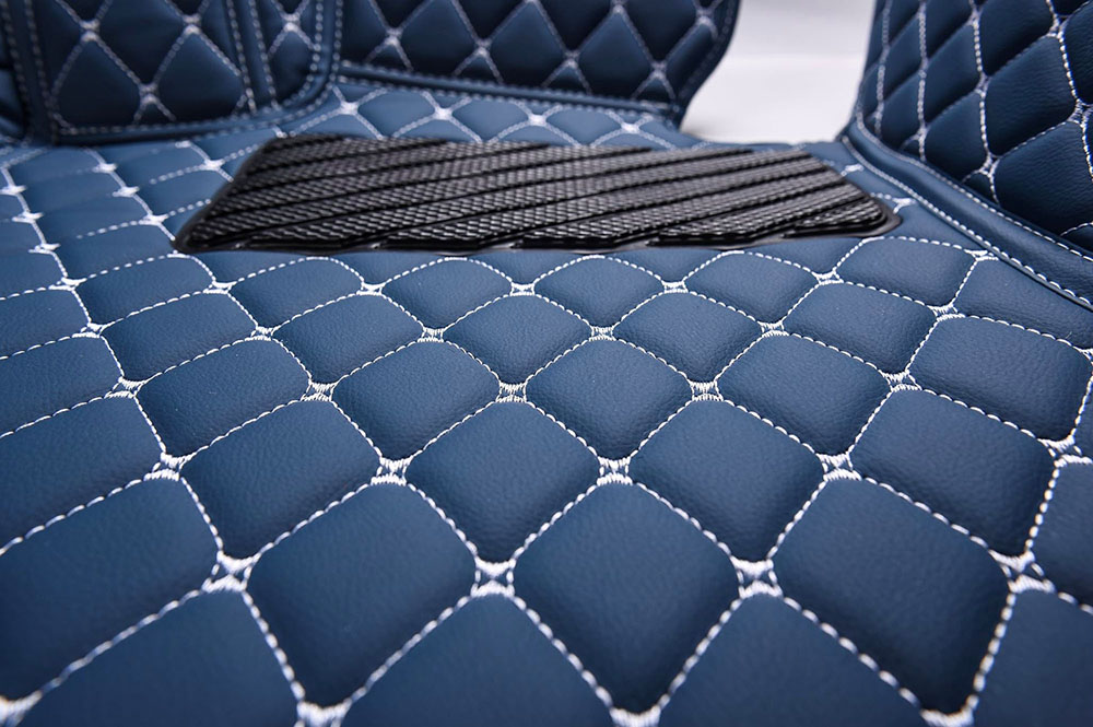 Purchase Blue Luxury Leather Diamonds Car Floor Mats